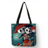 Eco Linen Crane Skull Tattoo Art Tote Shopping/Storage Bag freeshipping - Tyche Ace