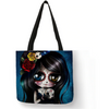 Eco Linen Crane Skull Tattoo Art Tote Shopping/Storage Bag freeshipping - Tyche Ace