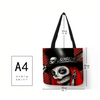 Eco Linen Crane Skull Tattoo Art Tote Shopping/Storage Bag freeshipping - Tyche Ace