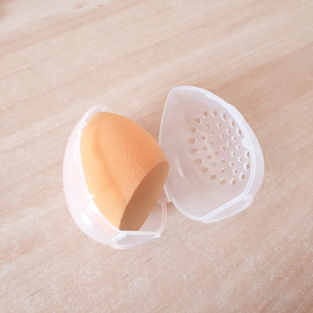 Empty Egg Shaped Plastic Beauty Makeup Cosmetic Puff  Sponge Holder Storage Box freeshipping - Tyche Ace