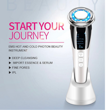 Load image into Gallery viewer, EMS  Warm and Cool LED Light Therapy Sonic Vibration Wrinkle Removal Skin Tightening Device freeshipping - Tyche Ace
