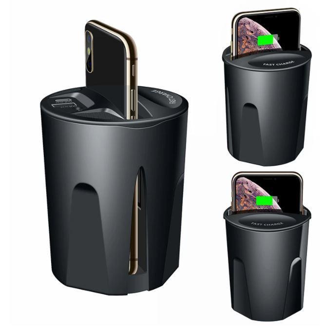 Fast Wireless  Car Charger  for iPhone and Cup Holder freeshipping - Tyche Ace