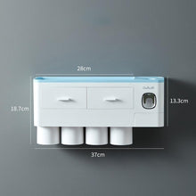 Load image into Gallery viewer, Magnetic Automatic Toothbrush Bathroom Accessories Holder &amp; Toothpaste Dispenser - Tyche Ace
