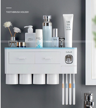 Load image into Gallery viewer, Magnetic Automatic Toothbrush Bathroom Accessories Holder &amp; Toothpaste Dispenser
