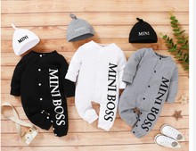 Load image into Gallery viewer, Long Sleeve Baby Rompers And Hat Set For Toddlers
