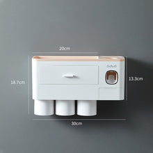 Load image into Gallery viewer, Magnetic Automatic Toothbrush Bathroom Accessories Holder &amp; Toothpaste Dispenser - Tyche Ace
