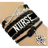 Free + Shipping Infinity Love Nursing RN Registered Nurse Leather Wrap Bracelets freeshipping - Tyche Ace