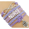 Free + Shipping Infinity Love Nursing RN Registered Nurse Leather Wrap Bracelets freeshipping - Tyche Ace