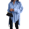 Women Asymmetrical Casual Long Sleeve Oversize Shirt