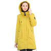 Women Luxury Sustans Fibre Technology Windproof Long Hooded Jacket freeshipping - Tyche Ace