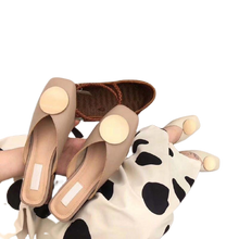 Load image into Gallery viewer, Summer Slip On Casual Wood Block Flat Heel Mules
