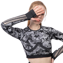 Load image into Gallery viewer, Women Seamless Camouflage Hollow-Out Gym Fitness Yoga Suit
