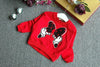 Girls Cartoon Bow Long Sleeve Sweatshirt And Skirt Outfits freeshipping - Tyche Ace