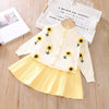 Girls Knitted Cardigan Sweater And Pleated Skirt Set freeshipping - Tyche Ace