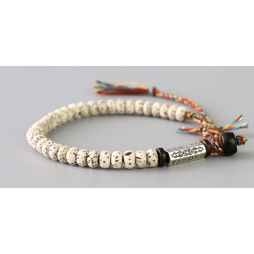 Handmade Tibetan Buddhist Braided Cotton Natural Bodhi Seeds Bracelet freeshipping - Tyche Ace