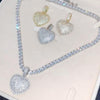 Heart Pendant Choker Cubic Zirconia CZ Stone Heart Charm Necklace freeshipping - Tyche Ace