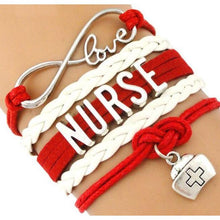 Load image into Gallery viewer, Infinity Love Nursing RN Registered Nurse Leather Wrap Bracelets freeshipping - Tyche Ace
