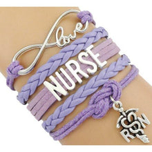 Load image into Gallery viewer, Infinity Love Nursing RN Registered Nurse Leather Wrap Bracelets freeshipping - Tyche Ace
