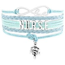 Load image into Gallery viewer, Infinity Love Nursing RN Registered Nurse Leather Wrap Bracelets freeshipping - Tyche Ace
