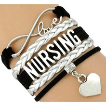 Load image into Gallery viewer, Infinity Love Nursing RN Registered Nurse Leather Wrap Bracelets freeshipping - Tyche Ace
