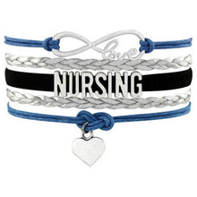 Load image into Gallery viewer, Infinity Love Nursing RN Registered Nurse Leather Wrap Bracelets freeshipping - Tyche Ace
