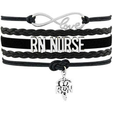 Load image into Gallery viewer, Infinity Love Nursing RN Registered Nurse Leather Wrap Bracelets freeshipping - Tyche Ace
