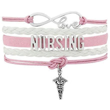 Load image into Gallery viewer, Infinity Love Nursing RN Registered Nurse Leather Wrap Bracelets freeshipping - Tyche Ace
