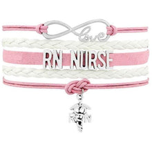 Load image into Gallery viewer, Infinity Love Nursing RN Registered Nurse Leather Wrap Bracelets freeshipping - Tyche Ace
