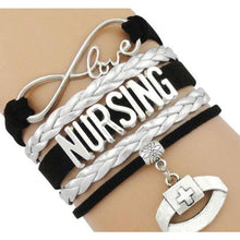 Load image into Gallery viewer, Infinity Love Nursing RN Registered Nurse Leather Wrap Bracelets freeshipping - Tyche Ace
