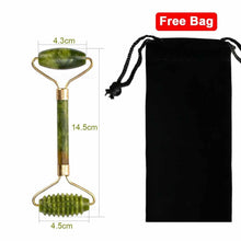 Load image into Gallery viewer, Jade Facial Skin Massagers Roller Set and Storage Bag freeshipping - Tyche Ace
