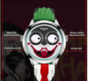 Men Creative Big Dial Joker Design Quartz Leather Wrist Watch