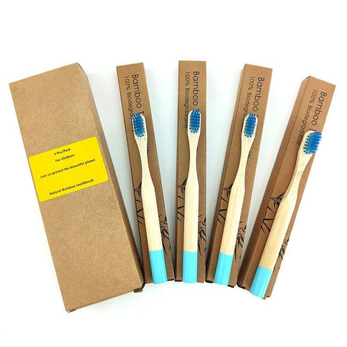 Kids Biodegradable Colourful Natural Bamboo Wood Soft Bristles freeshipping - Tyche Ace