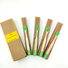 Load image into Gallery viewer, Kids Biodegradable Colourful Natural Bamboo Wood Soft Bristles freeshipping - Tyche Ace
