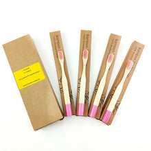 Load image into Gallery viewer, Kids Biodegradable Colourful Natural Bamboo Wood Soft Bristles freeshipping - Tyche Ace
