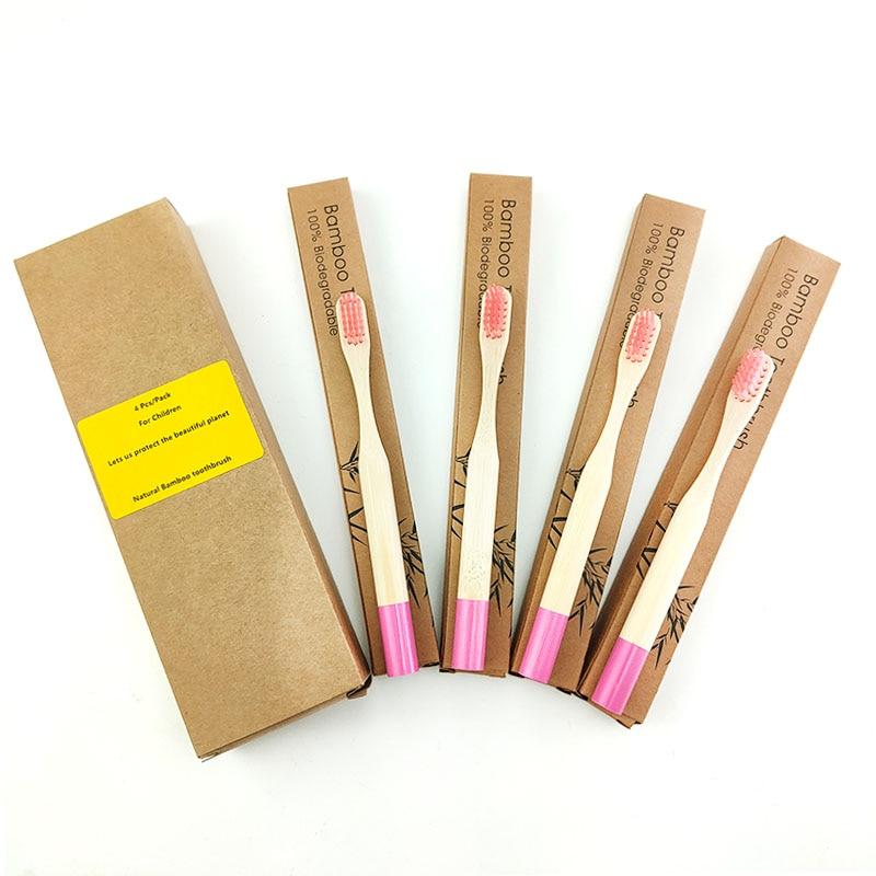 Kids Biodegradable Colourful Natural Bamboo Wood Soft Bristles freeshipping - Tyche Ace