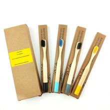 Load image into Gallery viewer, Kids Biodegradable Colourful Natural Bamboo Wood Soft Bristles freeshipping - Tyche Ace
