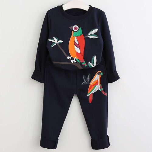 Kids Girls Cartoon Design Cotton Tracksuits freeshipping - Tyche Ace