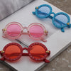 Kids Girls Round Frame Gold bee Summer Sunglasses freeshipping - Tyche Ace