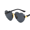 Kids Unisex Heart Shaped Design Rimless Sunglasses freeshipping - Tyche Ace