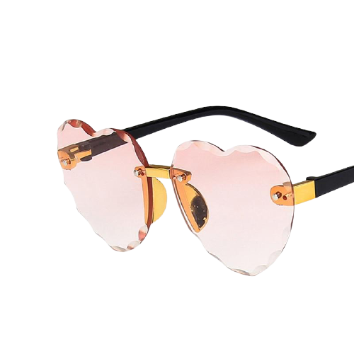 Kids Unisex Heart Shaped Design Rimless Sunglasses freeshipping - Tyche Ace