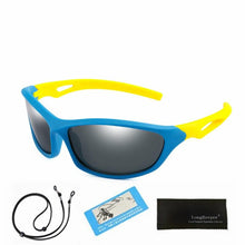 Load image into Gallery viewer, Kids Unisex Polarised Flexible Mirror Sunglasses With Rope freeshipping - Tyche Ace
