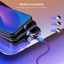 Load image into Gallery viewer, LED 540 Rotation Magnetic USB Fast Micro Cable Charger freeshipping - Tyche Ace
