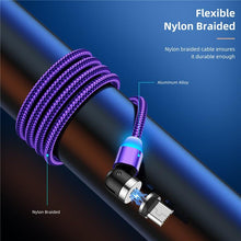 Load image into Gallery viewer, LED 540 Rotation Magnetic USB Fast Micro Cable Charger freeshipping - Tyche Ace
