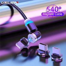 Load image into Gallery viewer, LED 540 Rotation Magnetic USB Fast Micro Cable Charger freeshipping - Tyche Ace

