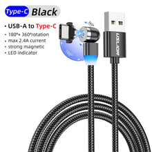Load image into Gallery viewer, LED 540 Rotation Magnetic USB Fast Micro Cable Charger freeshipping - Tyche Ace
