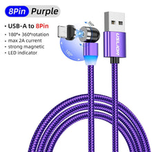 Load image into Gallery viewer, LED 540 Rotation Magnetic USB Fast Micro Cable Charger freeshipping - Tyche Ace
