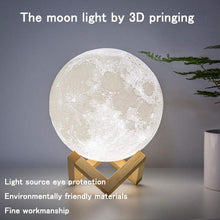 Load image into Gallery viewer, LED Rechargeable 3D Print Moon Touch Lamp freeshipping - Tyche Ace
