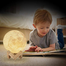 Load image into Gallery viewer, LED Rechargeable 3D Print Moon Touch Lamp freeshipping - Tyche Ace
