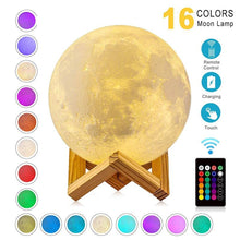 Load image into Gallery viewer, LED Rechargeable 3D Print Moon Touch Lamp freeshipping - Tyche Ace
