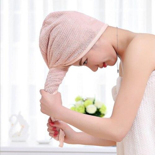 Magic Microfiber Hair Fast Drying Dryer Towel Bath Wrap Hat Quick Cap Turban Dry freeshipping - Tyche Ace